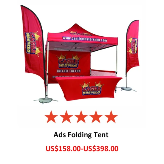 Tente de belvédère pliante d'auvent de chapiteau de publicité de salon commercial de promotion extérieure faite sur commande